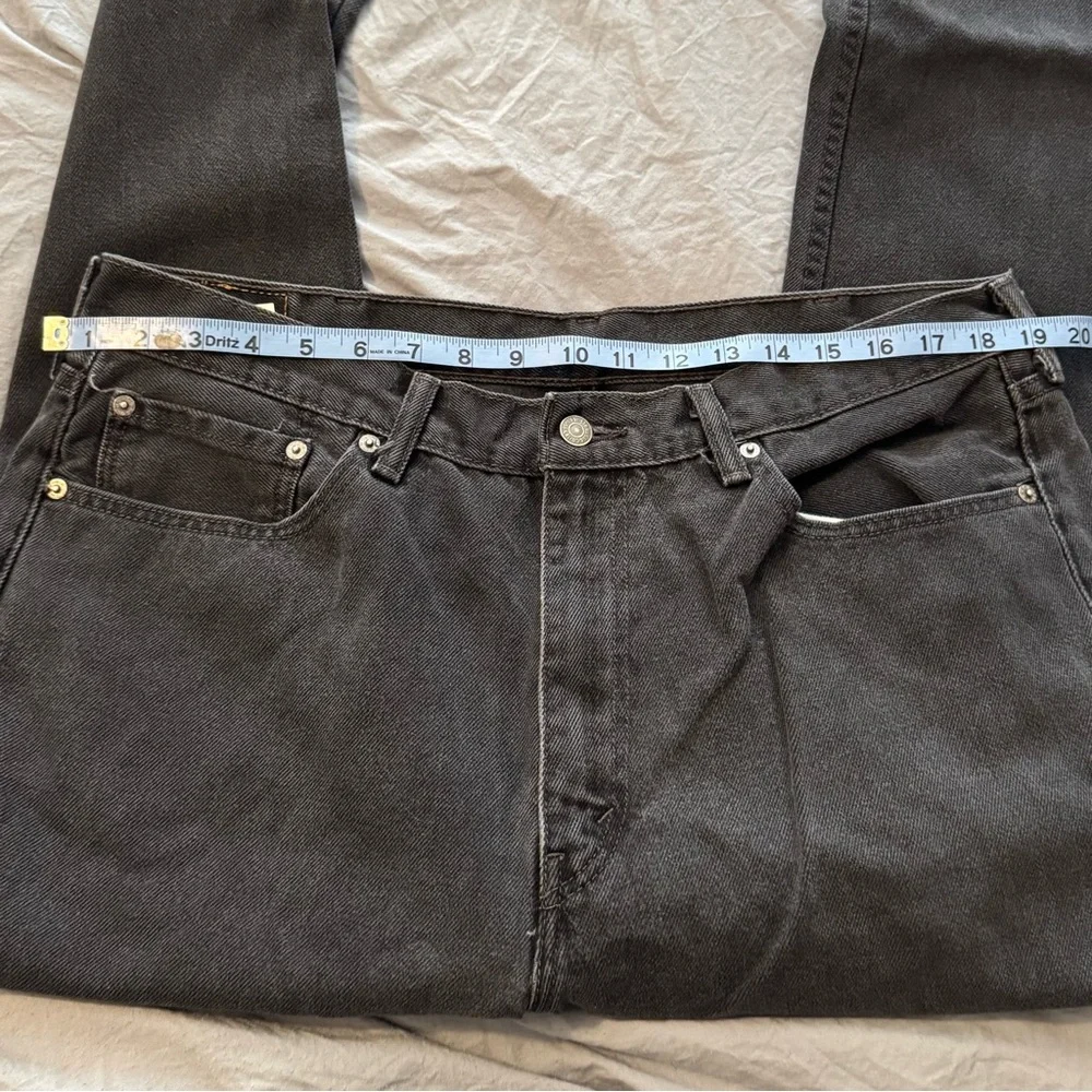 Levi’s 505‎ Regular Fit Men’s Jeans 38x32 100% Cotton Charcoal/Soft Black